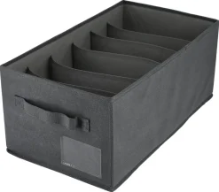 Skuffeinnredning for bukser og og topper, 6 rom, 45 x 25 x 18 cm