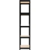 Smal oppbevaringshylle metall, svart, 40 x 40 x 180 cm
