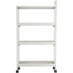 Smal trillevogn med 4 hylleplater