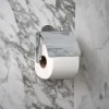 Smedbo DOT selvklebende toalettpapirholder med lokk