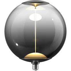 Smokey LED-globepære E27 12 W dimbar magnetisk filament, 28 cm