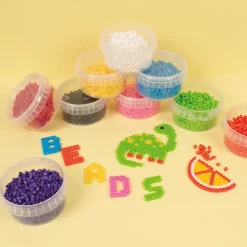 Små perler for barn fra 5 år, 9 farger, ca 10 800 stk