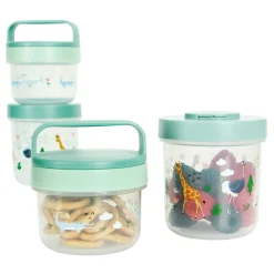 Snacksboks for barn, med rom, stabelbar, 2-pakning