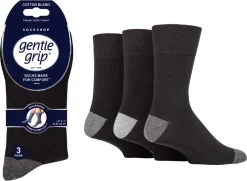 SockShop Gentle Grip sokker. 39–45, 3-pakning
