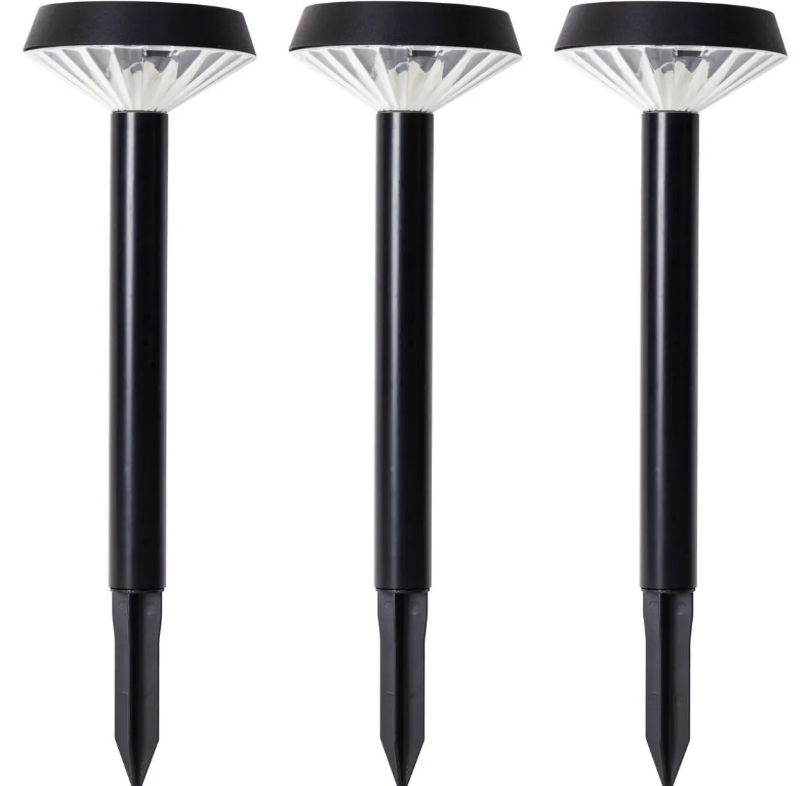 Solcellelampe pullert 3-pakning