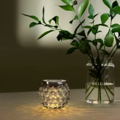 Solcellelykt glass boblemønster
