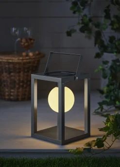 Solcellelykt metall, mørk grå, Northlight