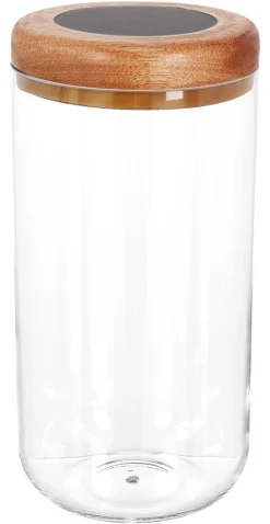 Solcellelykt i glass og tre