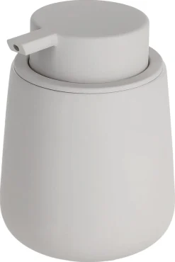 Såpepumpe i steingods, beige