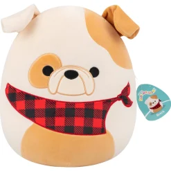 Squishmallows Brock Bulldog kosedyr, 30 cm