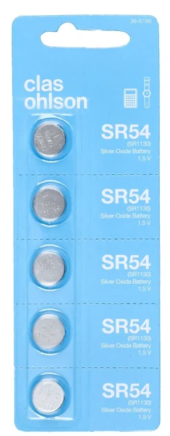SR54 sølvoksidbatteri 1,5 V, 5-pakning