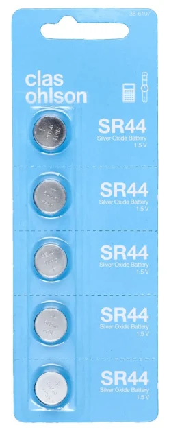 SR44 sølvoksidbatteri 1,5 V, 5-pakning