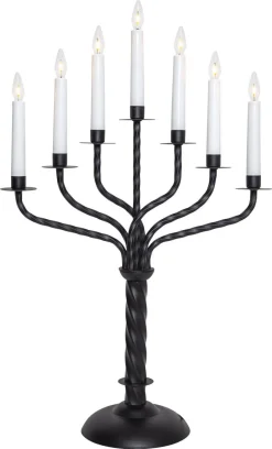 Star Trading Bore adventsstake LED, svart metall