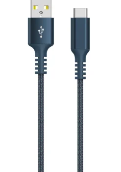 Stoffkledd USB C kabel 1,5m USB-A til USB-C Clas Ohlson