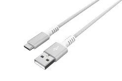 Stoffkledd USB C kabel 1,5m USB-A til USB-C Clas Ohlson
