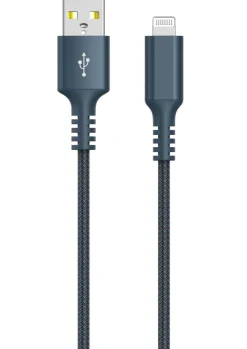 Stofftrukket USB-A til Lightning ladekabel for iPhone 1,5 m Clas Ohlson