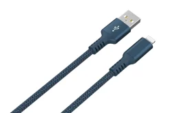 Stofftrukket USB-A til Lightning ladekabel for iPhone 1,5 m Clas Ohlson