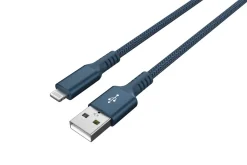 Stofftrukket USB-A til Lightning ladekabel for iPhone 1,5 m Clas Ohlson