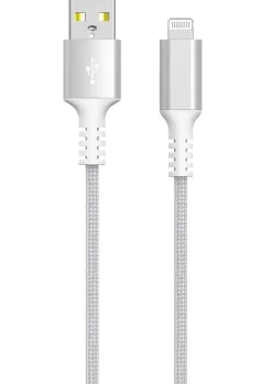 Stofftrukket USB-A til Lightning ladekabel for iPhone 1,5 m Clas Ohlson