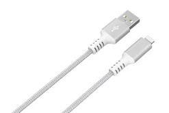 Stofftrukket USB-A til Lightning ladekabel for iPhone 1,5 m Clas Ohlson