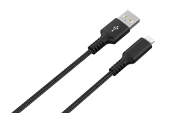 Stofftrukket USB-A til Lightning ladekabel for iPhone 1,5 m Clas Ohlson