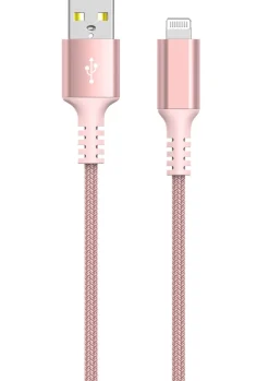 Stofftrukket USB-A til Lightning ladekabel for iPhone 1,5 m Clas Ohlson