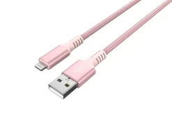 Stofftrukket USB-A til Lightning ladekabel for iPhone 1,5 m Clas Ohlson