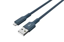 Stofftrukket USB-A til Lightning ladekabel for iPhone 3m Clas Ohlson