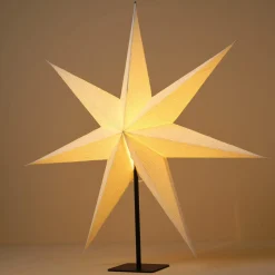 Stor adventsstjerne brettet papir hvit 70 cm, Northlight