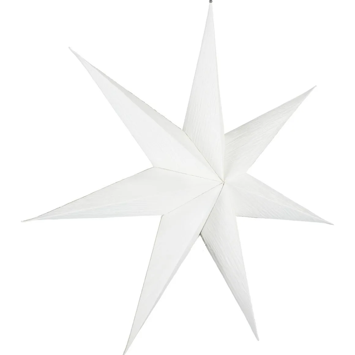 Stor adventsstjerne brettet papir hvit 70 cm, Northlight