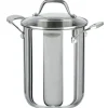 Stor gryte med innsats, rustfritt stål, 4 l