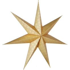 Stor adventsstjerne gull, papir, 70 cm