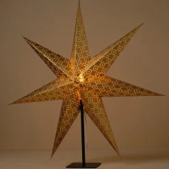 Stor adventsstjerne gull, papir, 70 cm