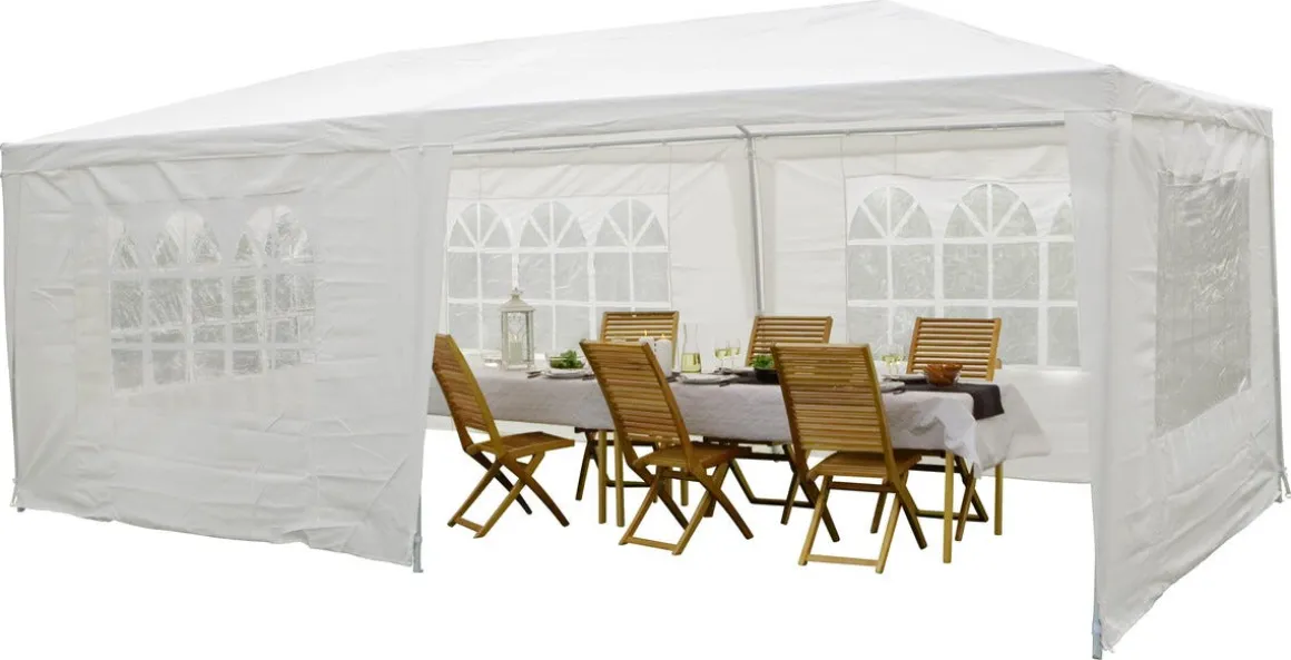 Stort partytelt med vegger, 3 × 6 meter