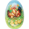 Stort påskeegg i papp med klassiske påskemotiv, 30 cm