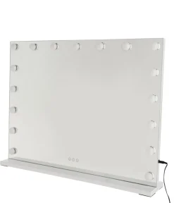 Stort sminkespeil med lys, LED, dimbar, 80 x 62 cm