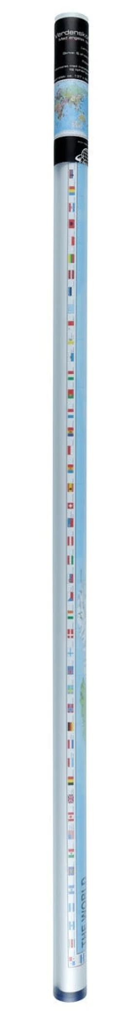 Stort verdenskart, laminert, 137 x 89 cm
