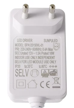 Strømadapter 12 V DC/18 W