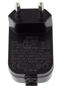Strømadapter 12 V DC/9 W