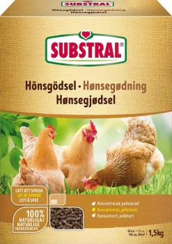 Substral pelletert hønsegjødsel, 1,5 kg