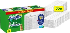 Swiffer Dry Pet rengjøringskluter refill, med duft, 72-pakning