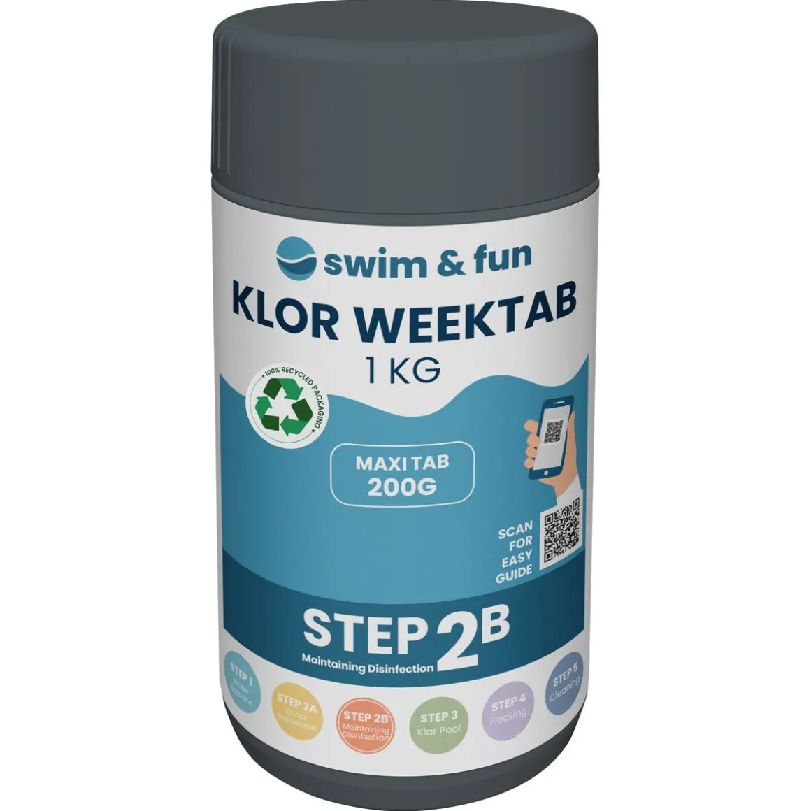 Swim & Fun Klor WeekTab klortabletter basseng 200 g, 1 kg