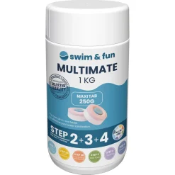 Swim & Fun MultiMate desinfeksjon basseng, tabletter, 1 kg