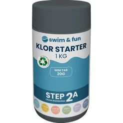 Swim & Fun Klor Starter klortabletter basseng 20 g, 1 kg