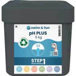 Swim & Fun pH-Plus granulat til basseng, 5 kg