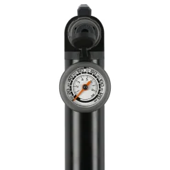 Sykkelpumpe mini, aluminium med manometer 5,5 bar