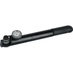 Sykkelpumpe mini, aluminium med manometer 5,5 bar