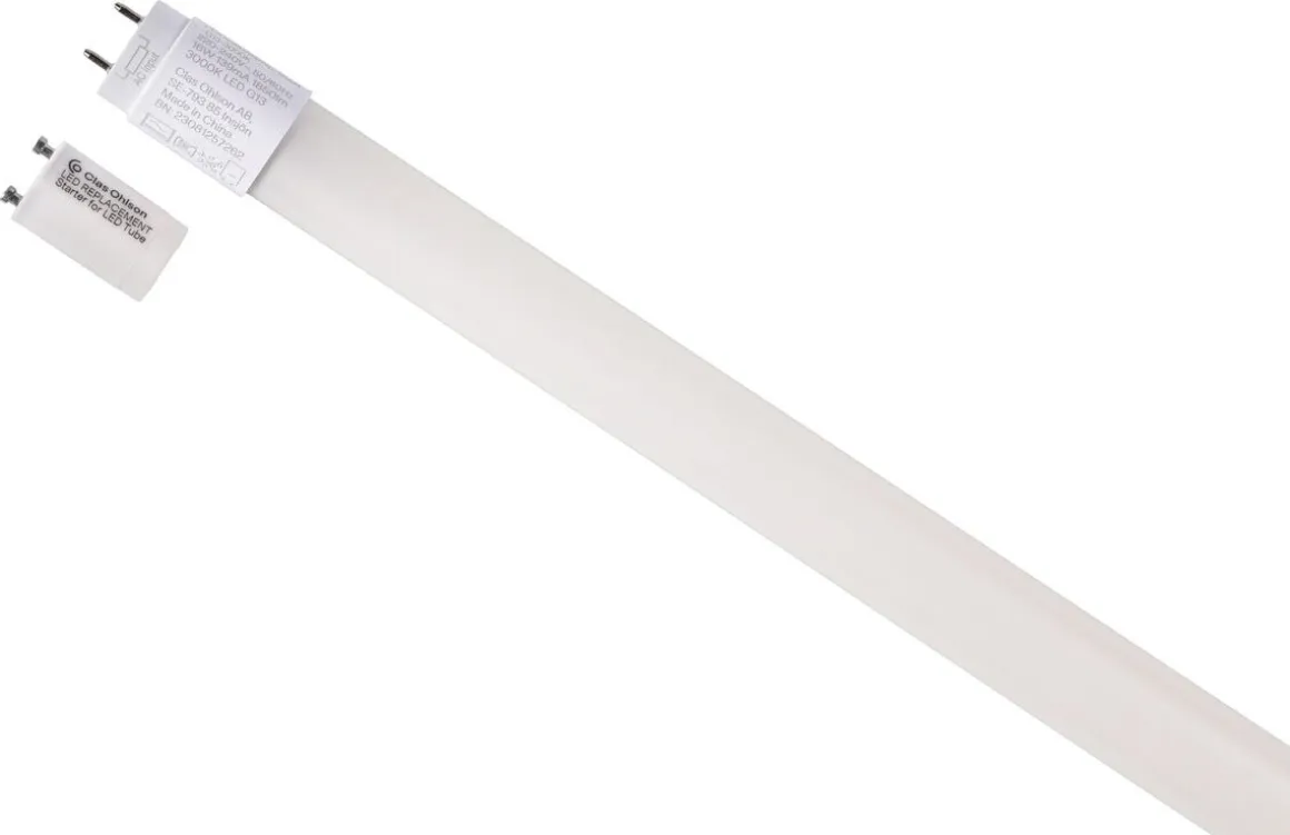 T8 LED-lysrør, G13, 16 W, 120 cm, varmhvitt