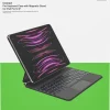 Tastatur for iPad Pro 12,9 tommer, futteral med stativ