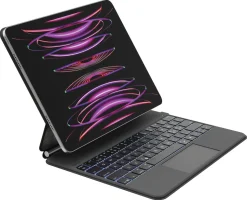 Tastatur for iPad Pro 12,9 tommer, futteral med stativ